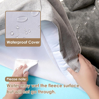 Orthopedic Dog Beds Large Sized Dog, Waterproof Memory Foam Pet Bed with Sides, Non-Slip Bottom Large Pet Bed with Washable Removable Cover, Grey